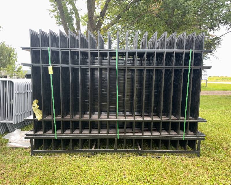 lot 135 image: 10 Wrought Iron Fence Panels