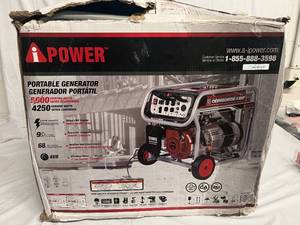 lot 1 image: iPower Portable Generator - 4250 Running Watts