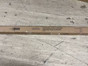 lot 7 image: VivoHome 80 Manual Pull Down Projector Screen