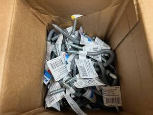 lot 17 image: Box Full of Blue Hawk Stud Mount Utility Hook s