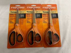 lot 36 image: 3 Fiskars Titanium Premium Scissors