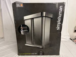 lot 84 image: Simple Human Dual Compartment Step Can - 58L