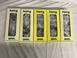 lot 92 image: 5 Hang Onn TV Wall Mount Hardware Kits