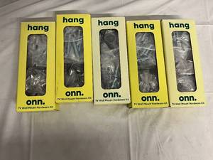 lot 94 image: 5 Hang Onn TV Wall Mount Hardware Kits