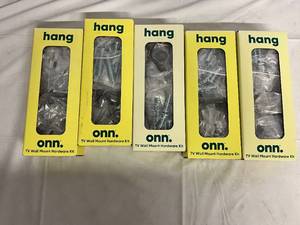 lot 95 image: 5 Hang Onn TV Wall Mount Hardware Kits