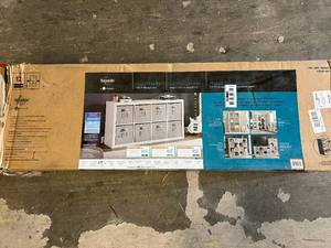 lot 100 image: Bayside Furnishings Room Divider with 8 Storage Bins