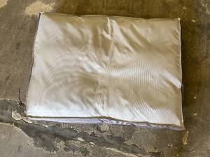 lot 102 image: White and Gray Plush Dog Bed