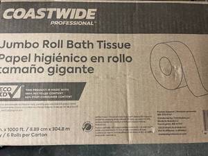 lot 111 image: 6 Rolls of Coastwide Jumbo Bath Tissue