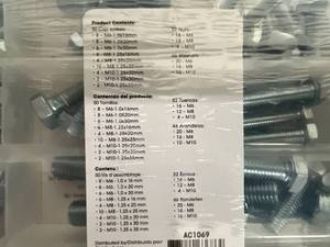 lot 200 image: 128 Piece Set of Autocraft Grade 8 Fasteners