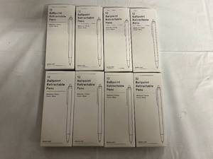 lot 265 image: 8 x 12 Packs Ballpoint Retractable Pens - Blue