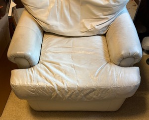 lot 59 image: Leather Accent Arm Chair
