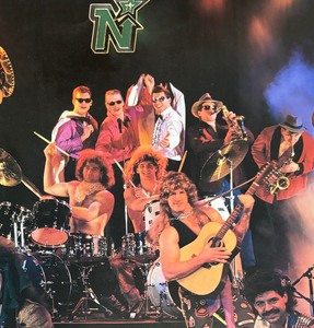 lot 68 image: Minnesota North Stars Hockey Rock Band Unframed Print