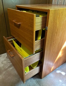 lot 80 image: Wooden Two Drawer File Cabinet