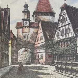 lot 110 image: Ernst Geissendoerfer Rothenburg Hand-Signed Color Etching