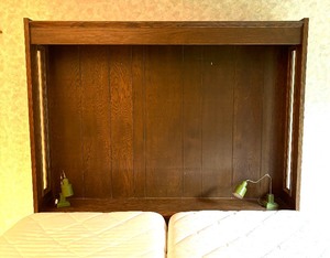 lot 164 image: Vintage Headboard with Lamps