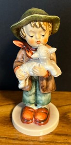 lot 118 image: Three Adorable Hummel Figurines including Lost Sheep, Ride Into Christmas and Not For You