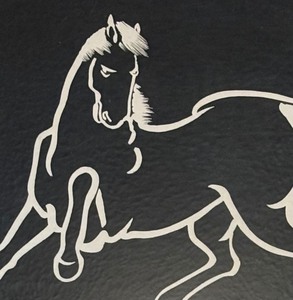 lot 120 image: Vintage Stallion Woodblock Print by Sonan Noda