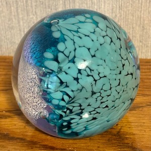 lot 134 image: Two Beautiful Art Glass Paperweights including a Caithness Art Glass Paperweight