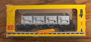 lot 145 image: Six Fleischmann HO 1492, 1482, 1428B, 1401,1473E and 1406 Train Cars