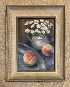 lot 154 image: Two Original Oil on Board Still Life Paintings