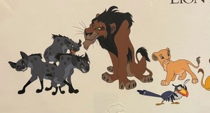 lot 178 image: Framed Disney Lion King Sericel
