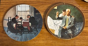 lot 192 image: Eight Norman Rockwell Collectors Plates