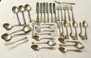 lot 8 image: Vintage Sterling Silver Flatware by Shreve and Company