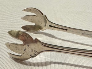 lot 18A image: Vintage Shreve & Co Sterling Silver Tongs