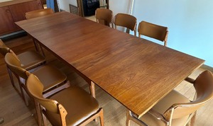 lot 1 image: Mid Century Danish Teak Dining Table with 8 Domus Danica Chairs