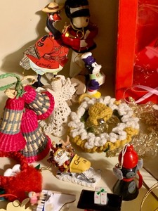 lot 330 image: Deck the Halls Large Vintage Christmas Lot with New Tree Topper and More