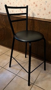 lot 315 image: Bold Black Barstool  Stool