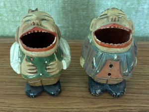lot 376 image: Two Vintage Anri Big Mouth Toothpick Holders