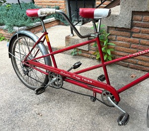 lot 2B image: Awesome Vintage Schwinn De Luxe Twinn Bicycle Built for Two