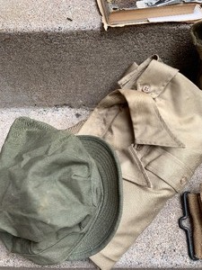 lot 412 image: Authentic Vintage Army and Navy Gear and Books