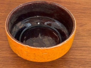 lot 289A image: Vintage Bitossi Rosenthal Netter Ceramic Orange Bowl