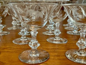 lot 304 image: Vintage Tiffin Stemware