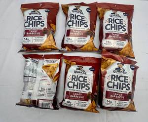 MM. 6x 2.5oz Quaker Rice Thins-Tangy BBQ