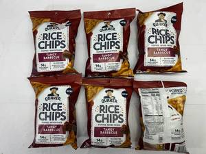 MM. 6x 2.5oz Quaker Rice Thins-Tangy BBQ