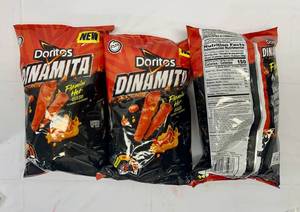 3x 9oz Doritos Dinamita Sticks-Flamin Hot Queso