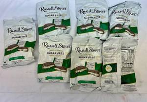 MM. 7x 3oz Russel Stover Sugar Free Chocolate Covered Mints