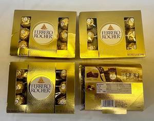 MM. 4x 5.3oz Ferrero Rocher Fine Hazelnut Chocolates