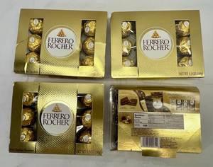 MM. 4x 5.3oz Ferrero Rocher Fine Hazelnut Chocolates