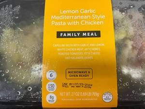 2x 1.69lbs Family Meal Lemon Garlic Mediterranean Style Pasta wChicken(Target)