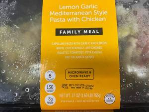 2x 1.69lbs Family Meal Lemon Garlic Mediterranean Style Pasta wChicken(Target)