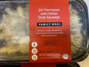 2x 1.69lbs Family Meal Ziti Parmesan wItalian Sausage(Target)