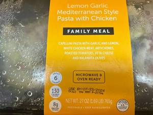 2x 1.69lbs Family Meal Lemon Garlic Mediterranean Style Pasta wChicken(Target)