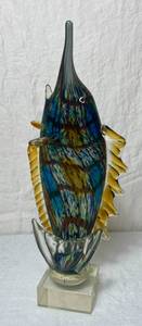 Murano Style Art Glass Sailfish