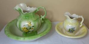 Set of 2 Vintage Arnel Pitcher and Basins