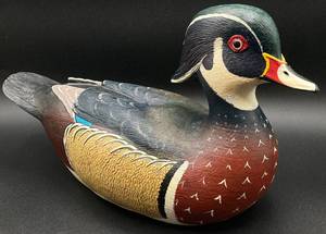 Vintage Jack Cox Wood Duck Drake Decoy