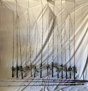 Large Collection of Fishing Poles
